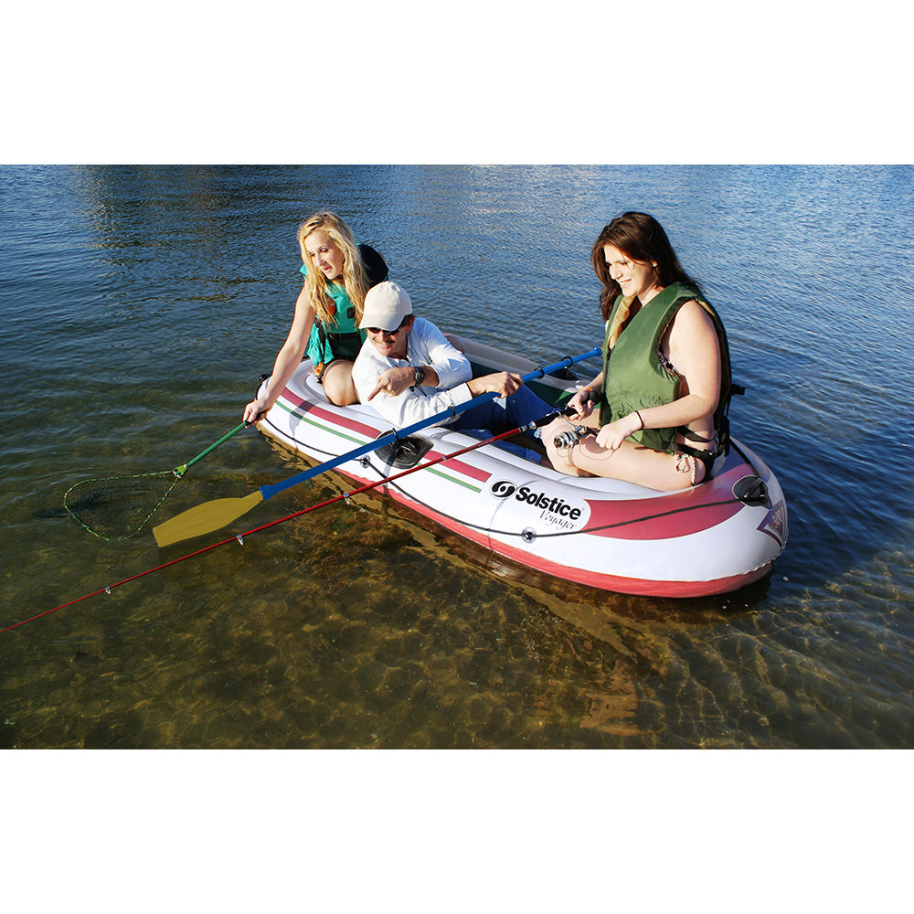 Solstice Watersports Voyager 3-Person Inflatable Boat Kit w/Oars & Pump