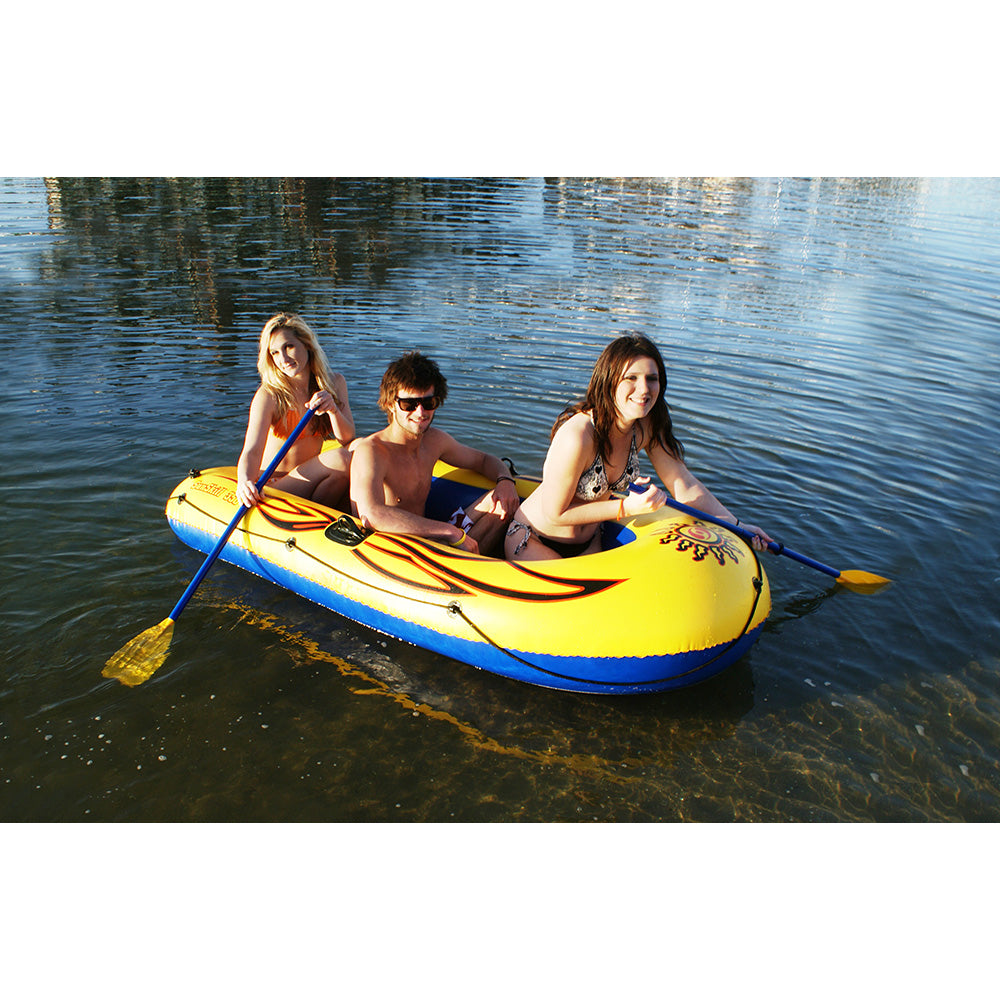 Solstice Watersports Sunskiff 3-Person Inflatable Boat Kit w/Oars & Pump