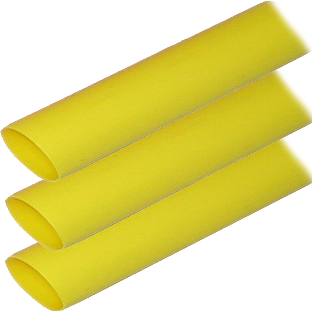 Ancor Adhesive Lined Heat Shrink Tubing (ALT) - 1" x 6" - 3-Pack - Yellow