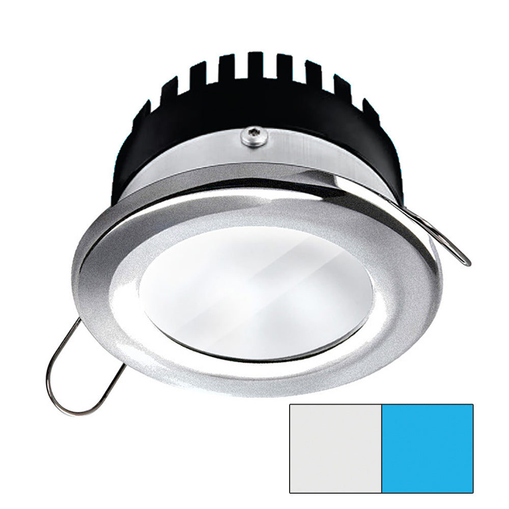 i2Systems Apeiron PRO A506 - 6W Spring Mount Light - Round - Cool White & Blue - Brushed Nickel Finish