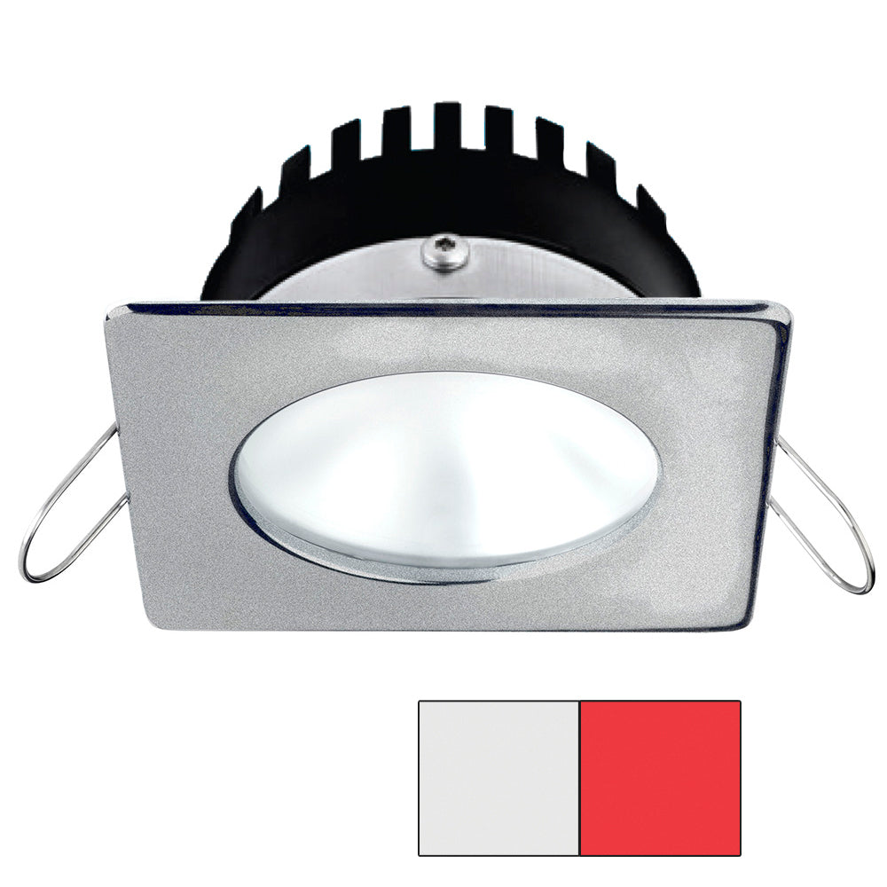 i2Systems Apeiron PRO A506 - 6W Spring Mount Light - Square/Round - Cool White & Red - Brushed Nickel Finish