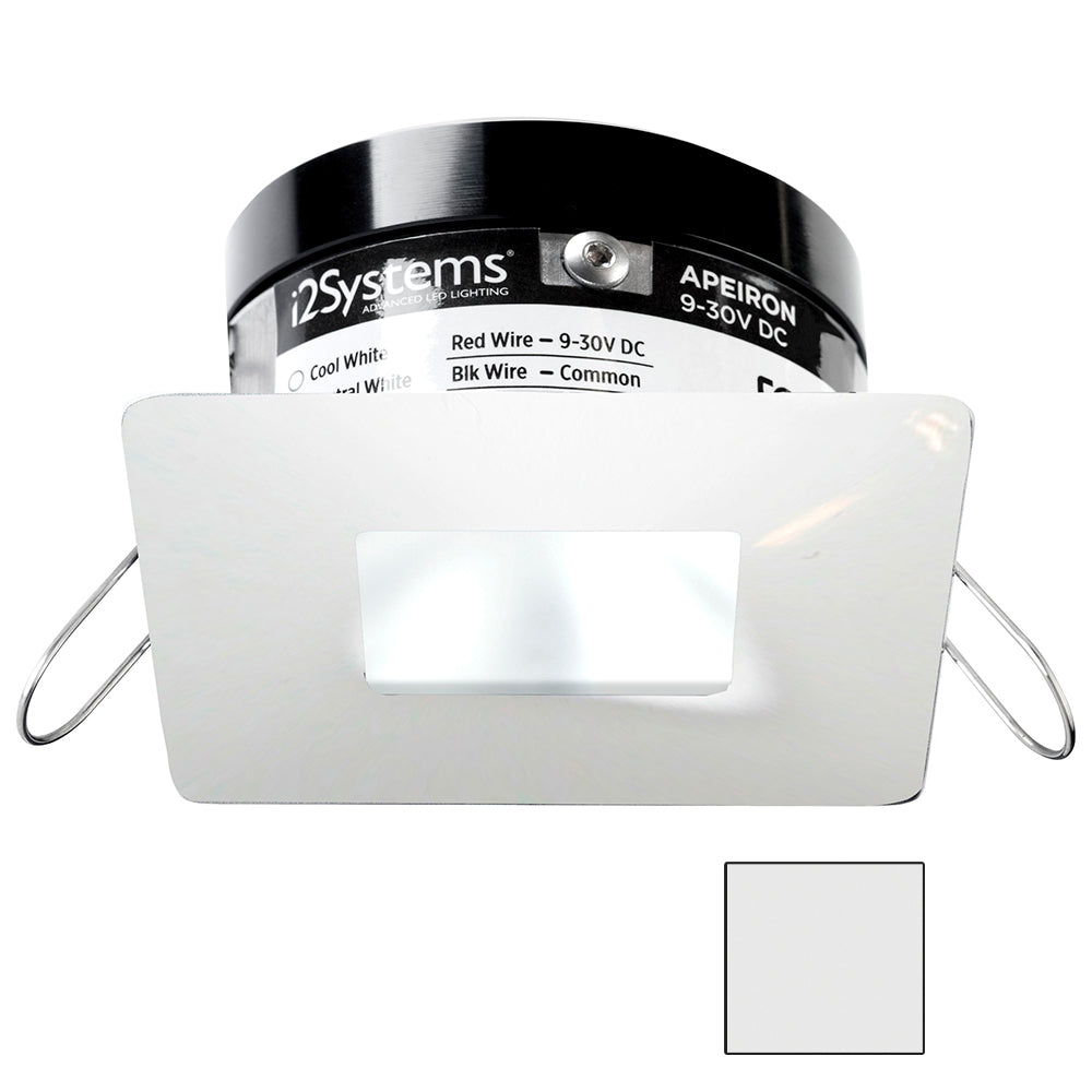 i2Systems Apeiron PRO A503 - 3W Spring Mount Light - Square/Square - Cool White - White Finish
