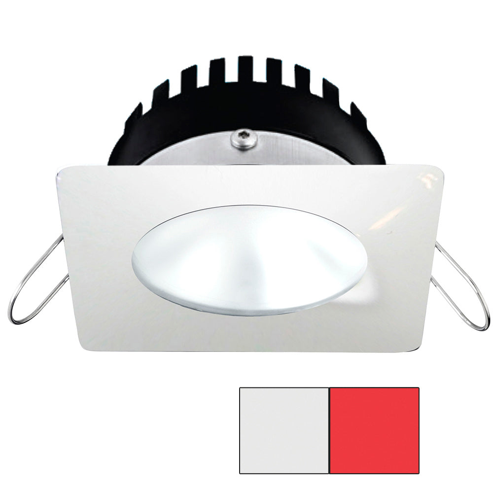 i2Systems Apeiron PRO A506 - 6W Spring Mount Light - Square/Round - Cool White & Red - White Finish