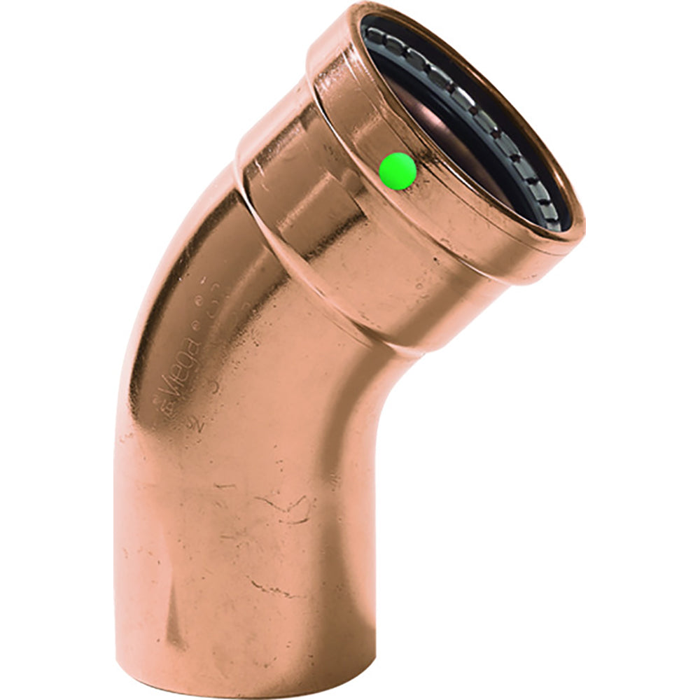 Viega ProPress - 2-1/2" - 45° Copper Elbow - Street/Press Connection - Smart Connect Technology