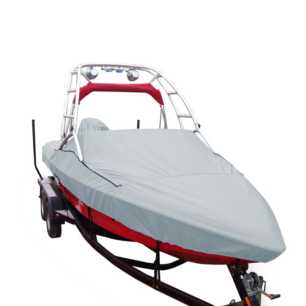Carver Sun-DURA® Specialty Boat Cover f/21.5' V-Hull Runabouts w/Tower - Grey