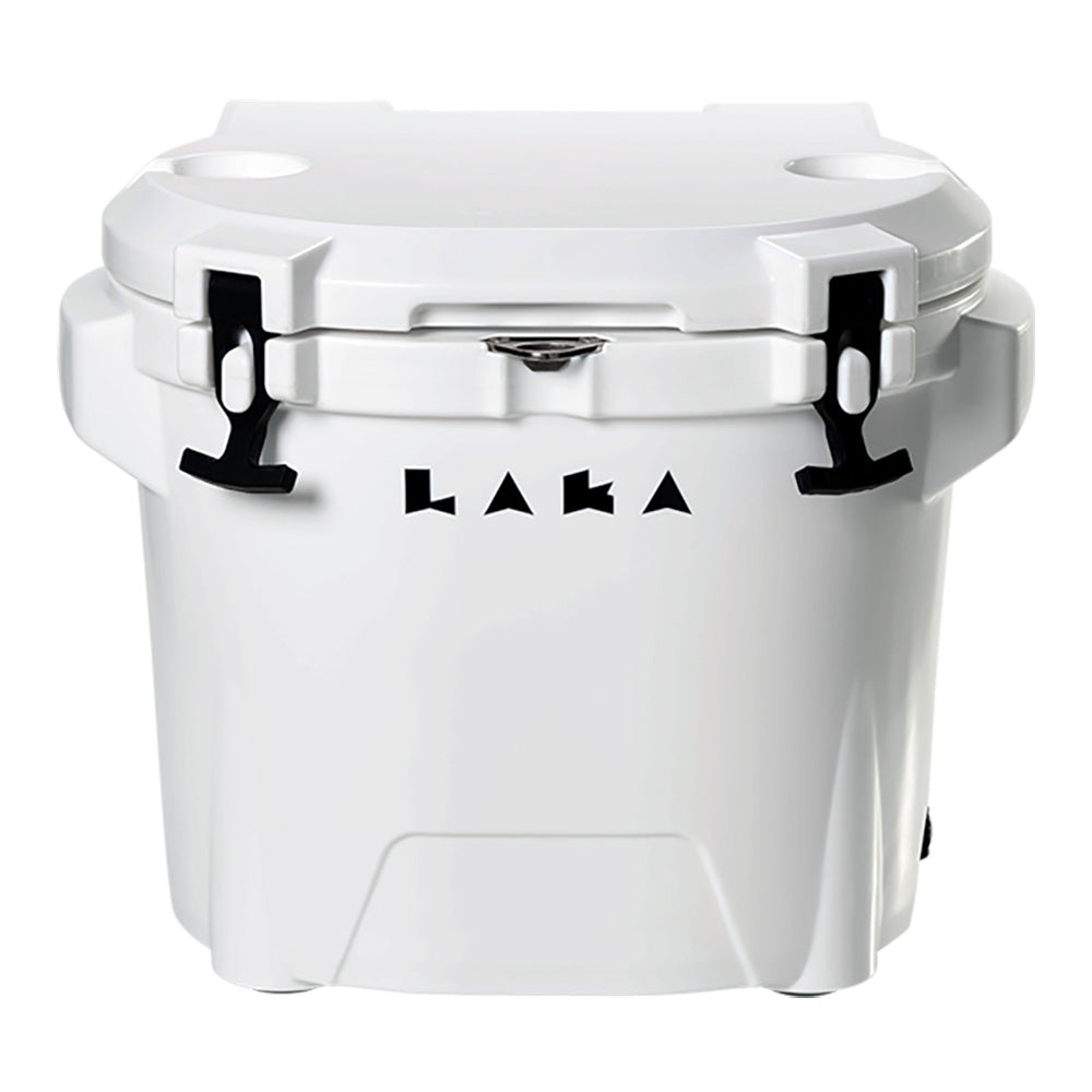 LAKA Coolers 30 Qt Cooler w/Telescoping Handle & Wheels - White