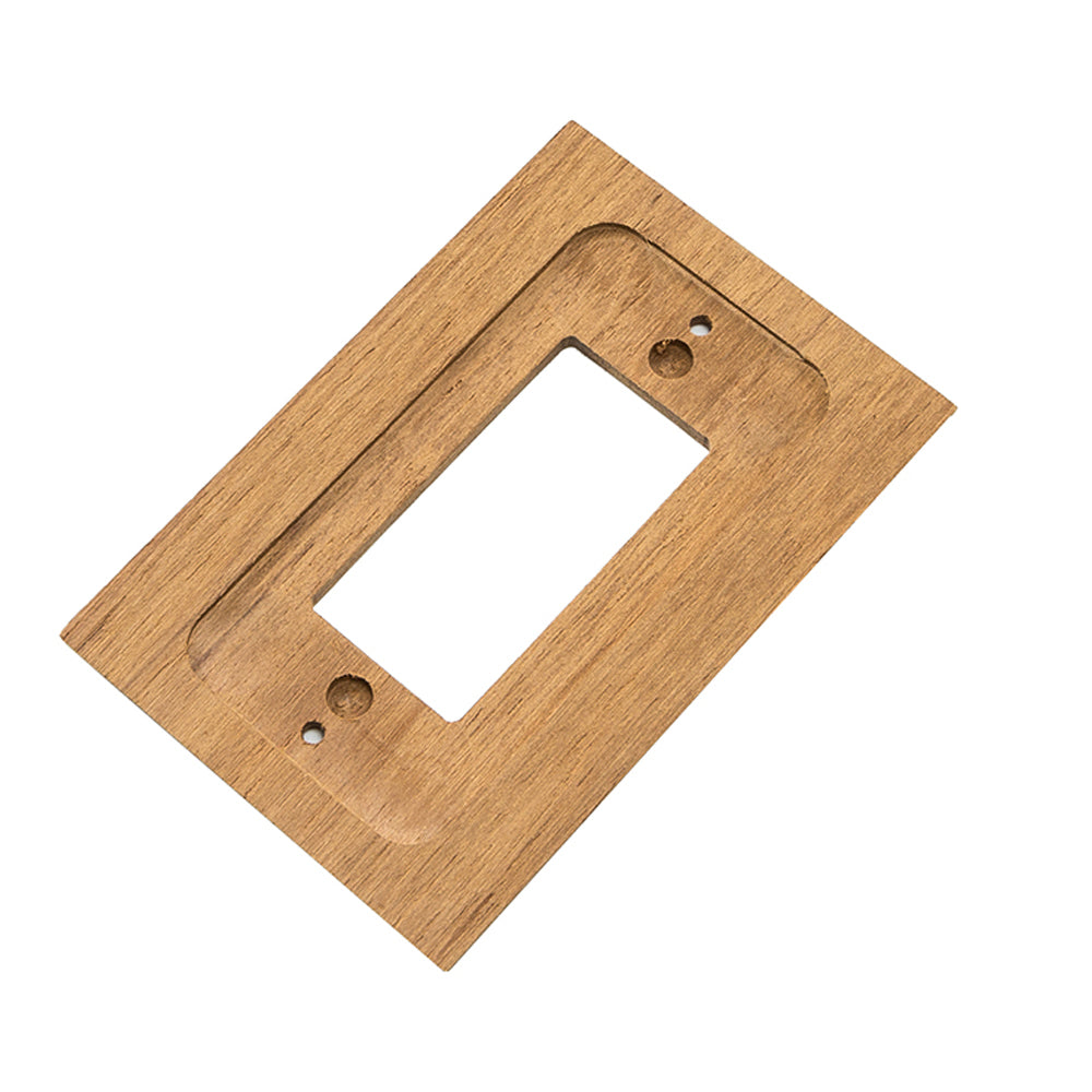 Whitecap Teak Ground Fault Outlet Cover/Receptacle Plate
