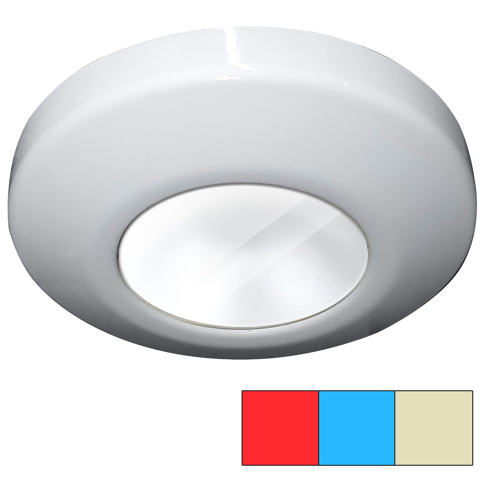 i2Systems Profile P1120 Tri-Light Surface Light - Red, Warm White & Blue - White Finish