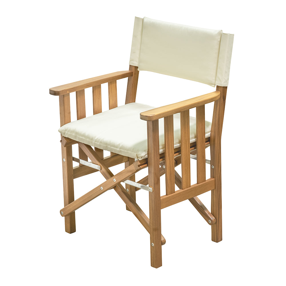 Whitecap Director's Chair II w/Cream Cushion - Teak
