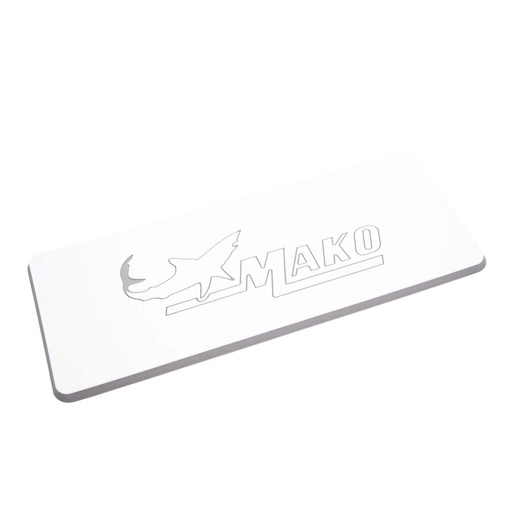SeaDek Mako Logo Helm Pad - White/Storm Grey Embossed