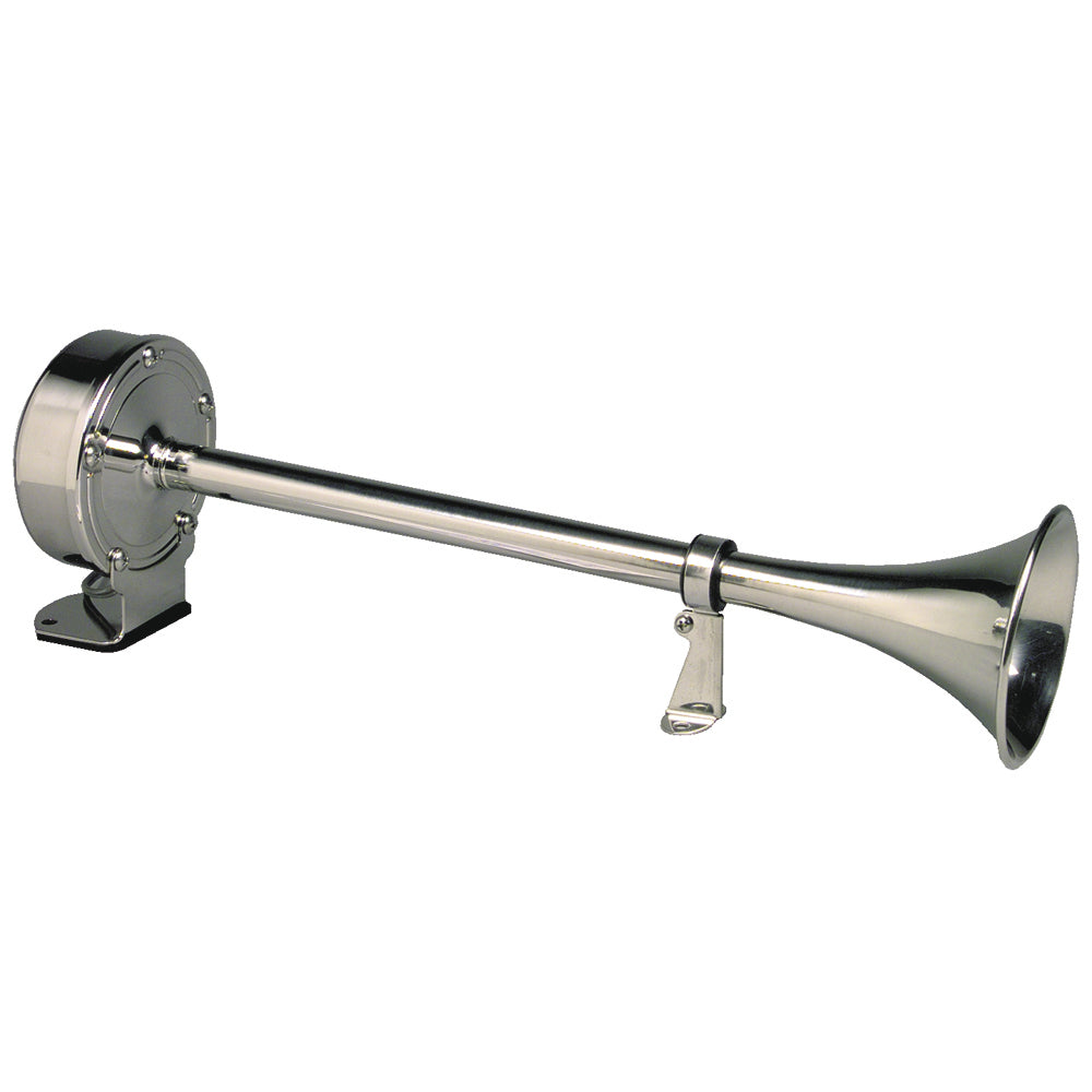 Schmitt Marine Deluxe All-Stainless Single Trumpet Horn - 24V